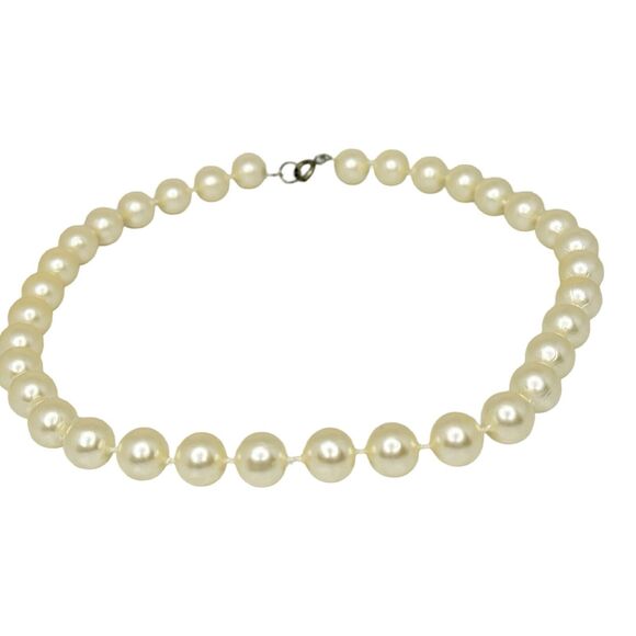Champagne Pearl Choker Necklace 16” Classic Grannycore Girlcore Wedding - Picture 7 of 10